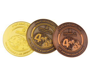 Moneta Commemorativa di Alta Qualità degli Emirati Arabi Uniti, Placcata in <span class=keywords><strong>Bronzo</strong></span> <span class=keywords><strong>Antico</strong></span> con Design di Falco e Iscrizioni Arabe, Perfetta per Collezionisti - Product Image 2