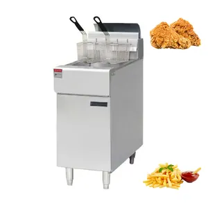 25L/28L Open Gas Fryer Commercial Stainless Steel Gas Potato Chips Chickens Deep Fryer Gas For Hotel Restaurant Use