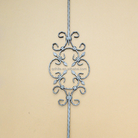 Ventes en gros de garde-corps d'escalier en fer forgé, design de grille, balustres en fer forgé