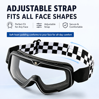 Lunettes de moto flexibles en TPU avec mousse éponge douce, protection UV400, anti-buée, pour motocross, sangle réglable, lunettes de course