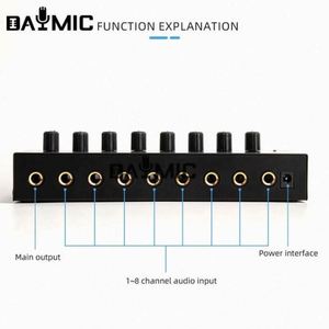 เครื่องขยายเสียงหูฟังสเตอริโอขนาดเล็ก 8 แชนแนล รุ่น Factory พร้อมรองรับ 4 แชนแนล สำหรับใช้งานในสตูดิโอ - Product Image 6