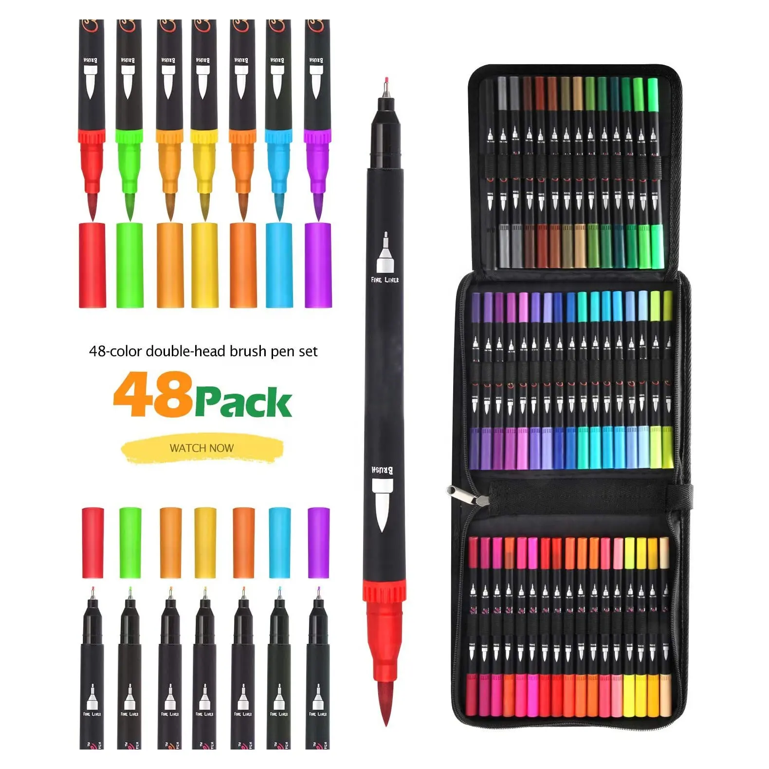 dual tip brush pens 48 Markers Brush Pen for artist