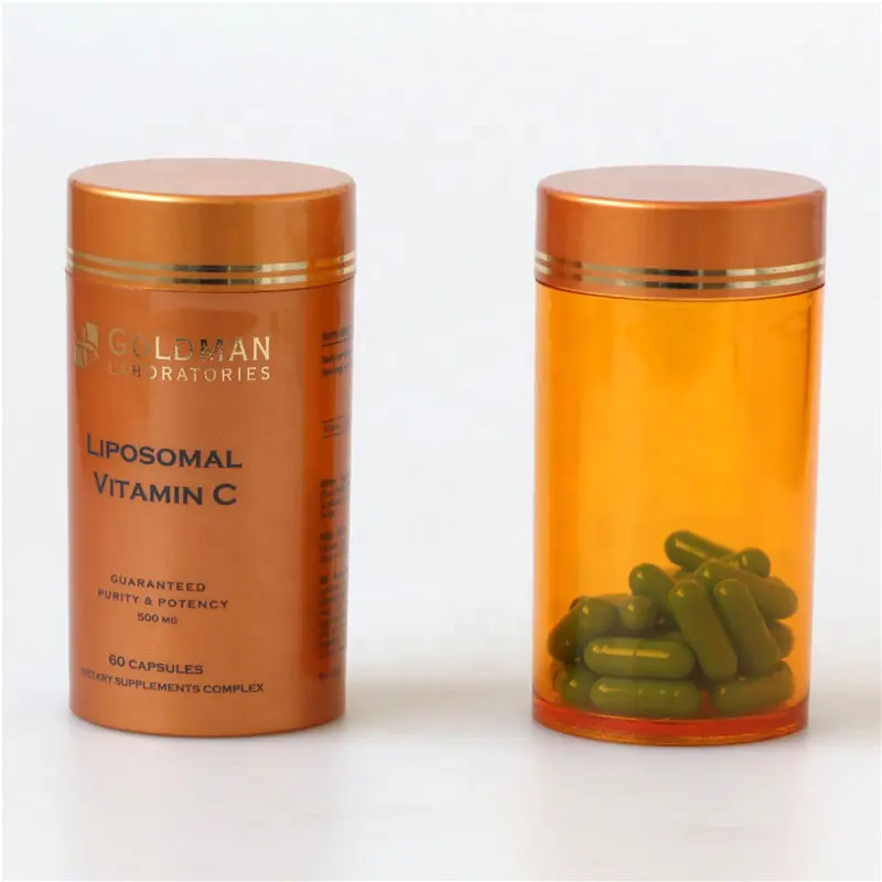 Peso vuoto arancione bottiglia di plastica della medicina 150ml per capsule e pillola di alta qualità
