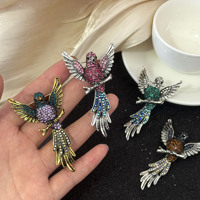 Broche Perles Multicolores Faite à la Main en Forme de Perroquet, Design Vintage Branche, Nouvelle Broche Oiseau en Alliage de Zinc pour Usage Quotidien
