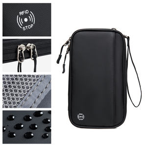 Porta Pasaportes RFID Impermeable para Viajes, con Múltiples Ranuras para Tarjetas, para Colgar al Cuello - Product Image 4