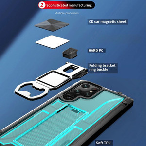 Ouvre-bouteille housse de téléphone pour Samsung S23 S22 S21 Ultra Gentleman <span class=keywords><strong>Jack</strong></span> magnétique béquille coque de téléphone pour Samsung A53 A73 - Product Image 2