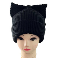 Chapeaux en tricot avec oreilles en acrylique de haute qualité HEBEI TANXUAN, design personnalisé, bonnets en tricot avec oreilles