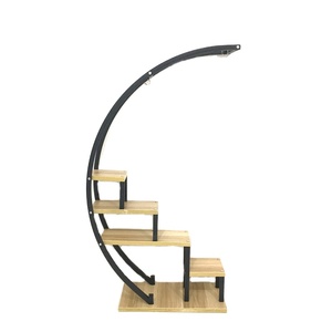 Support <span class=keywords><strong>de</strong></span> plante simple à 3 niveaux <span class=keywords><strong>en</strong></span> forme <span class=keywords><strong>de</strong></span> demi-<span class=keywords><strong>lune</strong></span>, support <span class=keywords><strong>de</strong></span> plante <span class=keywords><strong>en</strong></span> métal pour intérieur et extérieur, jardin, pot <span class=keywords><strong>de</strong></span> fleurs, support d'exposition - Product Image 1