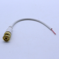 Connecteur de noyau en cuivre pour vidéosurveillance, 1 pièce, homme et femme, vis à souder RG59 avec câble, BNC de 18 polegas