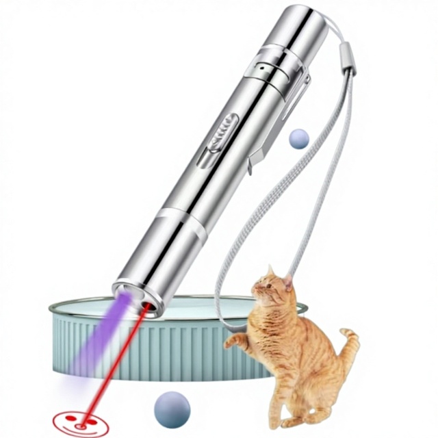 Cat Laser Pointer USB Rechargeable Infrared with Multiple Patterns