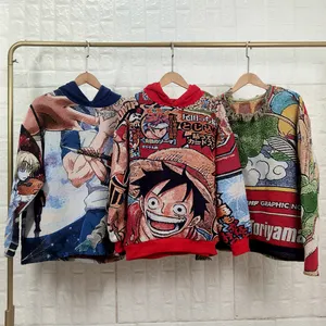 Custom Fabrikant Tapijt Anime Hoodies Sweatshirts Capuchon Breien Zwaargewicht Trui Tapijt Hoodies Voor Vrouwen Mannen