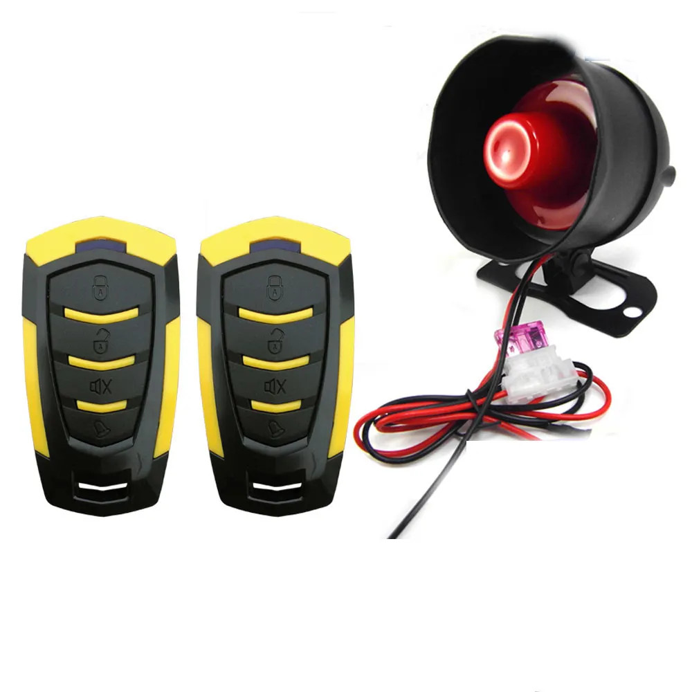Hochwertiges 12V Autozubehör Einweg-Auto alarmsystem einfach zu installieren Vibrations alarm laut DIY-M810-8182