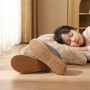 Sandalias Unisex de Plataforma Yearning, Cuero Vacuno Genuino, Forro de Franela, Lujosas, Impermeables, Acolchadas, Evergreen - Product Image 3