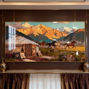 Pintura Decorativa Moderna para el Hogar, Arte de Pared 3D LED para Sala de Estar, Pintura de Paisaje Islámico, Pintura de Caballo Personalizada, Pintura de Porcelana de Cristal, Novedad - Product Image 4