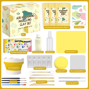 Bview Art Safe Crafts Céramique Argile Outils Kit Sculpture Poterie Outils Set <span class=keywords><strong>Peinture</strong></span> Acrylique <span class=keywords><strong>Palette</strong></span> Brosse Seaux pour Artiste Enfants - Product Image 5