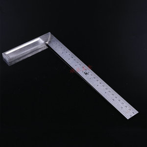 Regla angular de acero inoxidable de 30 cm, herramienta de ángulo recto de metal para carpintería y albañilería - Product Image 3