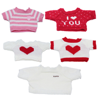 Poupée en peluche avec pull cadeaux d'anniversaire en vrac en gros pull de broderie personnalisé pour peluches