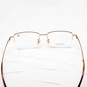 Montures de lunettes rectangulaires en titane à monture complète, légères, unisexes, pour adultes, correction de la vision, couleur unie - Product Image 5
