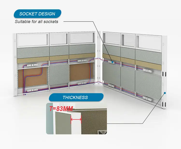 Mobili per ufficio produzione contemporanea cubicolo Workstation scrivania divisorio per ufficio