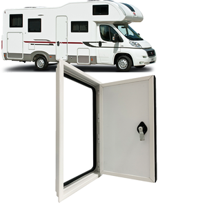 <span class=keywords><strong>Porte</strong></span> en alliage d'aluminium blanc avec fonctions de verrouillage et de ventilation pour camping-car, véhicule tout-terrain, rangement de bagages, comprend un butée de <span class=keywords><strong>porte</strong></span> - Product Image 1