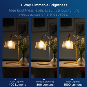 A21/A67 <strong>3</strong> <strong>Way</strong> Milky <strong>Led</strong> <strong>Light</strong> <strong>Bulb</strong> 3000K 400LM/800lm/1500lm 4W/7W/15W Watt Equivalent 40W/60/100W Filament E26 AC110V 220V - Product Image 3