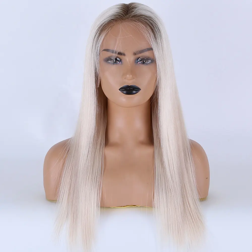 Slavic Hair 6'' HD swiss lace front wig Stock wigs luxury ash blonde lace front human hair wigs