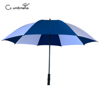 YS-7057 Parapluie droit personnalisé publicitaire extra large de 30 pouces pour adultes, résistant au vent et à la pluie, avec logo, commande manuelle, pour golfeurs