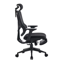Chaise de bureau ergonomique moderne à dossier haut en maille avec soutien lombaire, réglable en hauteur et pivotante, de Zhejiang Commercial