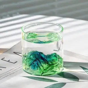 170ml 300ml luxo personalizado vinho montanhas óculos presente uísque vidro copo
