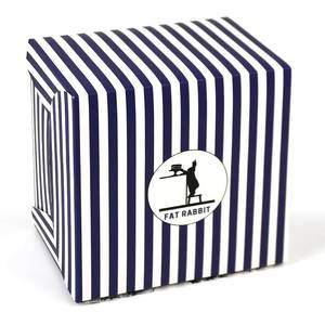 Caixa de Embalagem para Confeitaria com Logotipo Personalizado, Listras Azuis e Brancas, Caixa de Envio para Bolos e Doces - Product Image 1