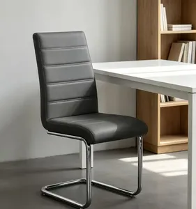 Chic PU Leather Stacking <b>Chair</b> Featuring <b>Comfortable</b> Wooden Armrests Chic PU Leather Stacking <b>Chair</b> Featuring <b>Comfortable</b> Wooden - Product Image 4