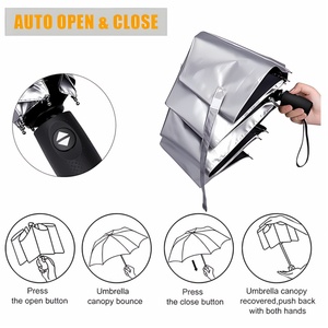 Light Weight Large Two Layer Sombrillas Portable Pocket <b>Umbrella</b> Auto Open Folding Foldable Car <b>Umbrella</b> - Product Image 4
