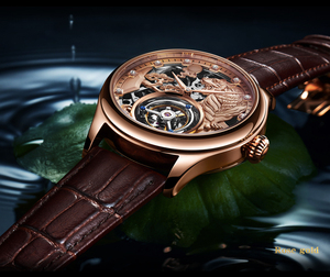 Montre mécanique automatique tourbillon personnalisée, squelette saphir, montre-bracelet de luxe haut de gamme pour homme d'affaires - Product Image 6