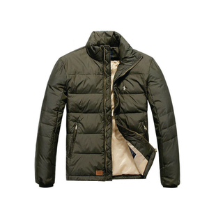 Vestes thermiques pour hommes vêtements d'hiver en fourrure décoration à capuche grande taille fermeture à glissière chaud coton rembourré cuir matériel vente - Product Image 2