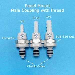 Raccords rapides mâles et femelles ZDVseal pour gaz et liquides, avec ou sans valve, 1/4 pouce, pour <span class=keywords><strong>imprimante</strong></span> jet d'encre numérique - Product Image 4
