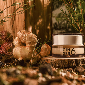 Vegan GINGER6 Hidratante activo-Péptidos de agua de jengibre Ácido hialurónico para antiarrugas y brillo - Product Image 1