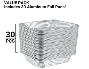 Chảo Tráng Bạc Khay Đựng Thức Ăn Giấy Bạc Tròn Hình Chữ Nhật Dùng Một Lần Cỡ 9X13 Nửa Có Nắp 10 Gói 20 Gói 25 Gói 50 Gói - Product Image 4
