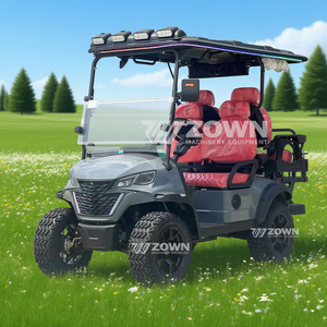 Carrito de Golf Gris Elevado para 4 Pasajeros con Neumáticos de Banda Profunda para Aventuras al Aire Libre - Product Image 3
