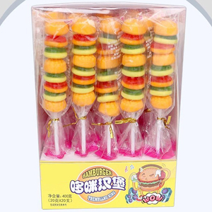Palitos <span class=keywords><strong>de</strong></span> Caramelo en Forma <span class=keywords><strong>de</strong></span> Mini Hamburguesa, Caramelos en Forma <span class=keywords><strong>de</strong></span> Corazón, Palitos <span class=keywords><strong>de</strong></span> Caramelo con Sabor a Frutas Dulces, Regalo para el Día del Niño - Product Image 2