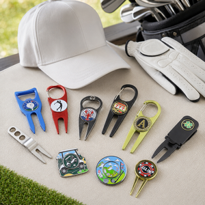 Women Packaging Caps <b>Box</b> Bling Sublimation Shaped Wholesales Foldable Stencil Cartoon Design Golf Ball Marker Zinc Alloy - Product Image 3