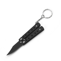 Couteau d'entraînement pliant en métal, mini-balisong coloré, pour la pratique, le camping en extérieur et les outils EDC – Vente en gros