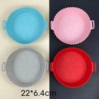 Friteuse à Air en Silicone, plat de cuisson pliable, outils de pâtisserie, revêtements de friteuse à Air en Silicone pour cuisine avec plateau