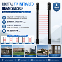 Détecteur infrarouge à barrière de rideau longue portée 5-100m, 2-10 faisceaux, pour maison, cour, porte, fenêtre, clôture, portail