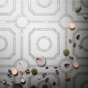 DTH Pietra buon prezzo puro <span class=keywords><strong>marmo</strong></span> bianco della miscela madre di perla in <span class=keywords><strong>marmo</strong></span> a getto d'acqua disegni - Product Image 6