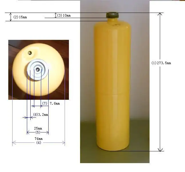 Il gas refrigerante r134a economico può svuotare i contenitori del liquido di raffreddamento criogeno 134a cilindro 1000gm per il laser di candela