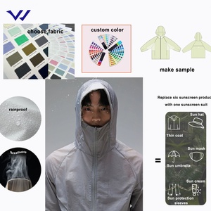 UPF50+ ป้องกันรังสียูวี ป้องกันแสงแดด แห้งเร็วสำหรับผู้หญิง เสื้อแจ็คเก็ตป้องกันแสงแดด เสื้อแจ็คเก็ตป้องกันรังสียูวี Pang-Babae Na Magaan - Product Image 2