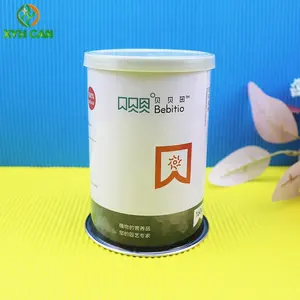 Matte Cream Tin Container in Lebensmittel qualität 180g Nutritional Powder Cans Optional Easy Peel Deckel Kunststoff deckel CMYK PMS Offsetdruck