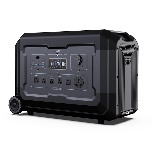 Home Energy Storage Smart LiFePO4 UPS Solar Power Station 3600W Portable Solar Generator With App, Wifi, Bluetooth