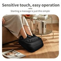 Alat Pijat Kaki dengan Panas dan Kompresi, Pijat Shiatsu Deep Kneading untuk Plantar Fasciitis, Remote Control, Berbagai Mode
