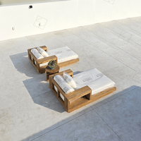 Mobilier d'extérieur moderne le plus récent Chaises longues en teck Villa Hôtel Patio Jardin Bois Teck Plage Lit Salon Chaise longue Chaise